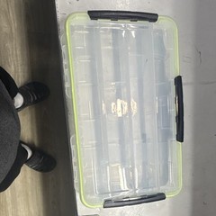 Clear Plastic Hard Case Tackle Box with Multiple Compartments