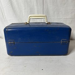 Vintage Union Steel Chest Metal Tackle Box USA *Name On Top*