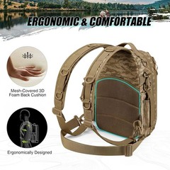 Water-Resistant Fishing Backpack with Rod Holder – Ergonomic Design & Camouflage