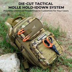 KastKing BlowBak Tactical Sling Tackle Standard, A: Khaki Camo（14” X 8” X 6”）