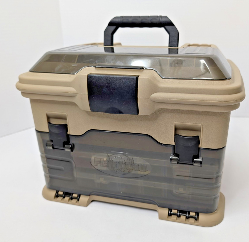 Flambeau Tackle Box Loaded Vintage Trout Lures Rooster Tail Mepps Acme Tools