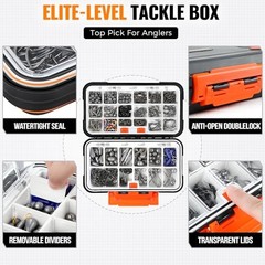 264/Organized Fishing Tackle Box with Tackle 397pcs Fishing Accessories Kit