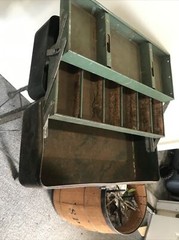 Vintage Walton Grip-Loc Metal Fishing Tackle Box Union illinois