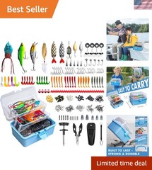 Durable Water-Resistant Fishing Kit – 315 Lures, Tools in Compact Box