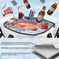 Insulated Fish Cooler Bag, 25×17.5in Portable Soft Cooler Bag for Caught Fish…