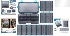 Versatile 12 Pack Fishing Tackle Boxes with Adjustable Dividers – Blue, 3600