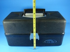 Old Pal 2 Tray Tackle Box With Lures Spinning Reel Soft Plastics Spoons Knife