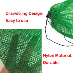 Portable Fishing Net Bag Drawstring Fishing Net Nylon Mesh Fishing Bag Fishing S