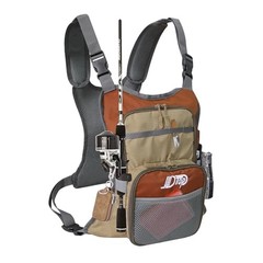 Fly Fishing Chest Pack, Lightweight Fishing Backpack, Fishing Orange and Gray