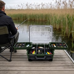 3-Tier Fishing Tackle Box with Small Removable Tackle Tray Tackle Storage Box