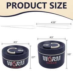 2Pcs Stainless Steel Fishing Bait Container, Portable Worm Storage Box, Keeps Ba