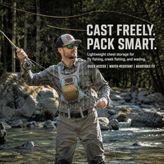 Fly Fishing Chest Pack,Waterproof Tackle Bag with Zip-Down Workstation,Fly