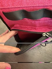 GOTURE Pink/Black Fishing Backpack, Plastic, Shoulder Strap, 3 Tackle Boxes