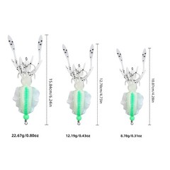 Plastic Glow for OCTOPUS Squid Lure with Stainless Hooks for Reliable Catch
