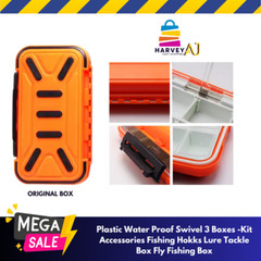 Compartment Fly Fishing Lures Hook Box Waterproof- 3 Boxes Kit