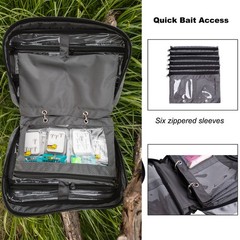 Soft Plastic Bait Binder – 6 Pocket Water-Resistant Organizer for Tackle (Black)