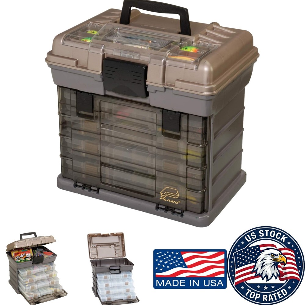 Guide Series StowAway 4-By Tackle Box – Holds 4 Utility Boxes, Water-Resistant