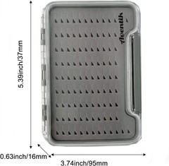 Aventik 2PCS Waterproof Slim Pocket Fly Box Fishing Hook Bait Storage Tackle Box