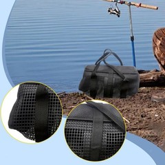 Fishing Jig Bag Padded Handle Mesh Pocket Protective Cover Jigging Lure Bag