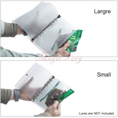 Soft Bait Binder Lure Wallet Worm Pouches Heavy Duty Clear PVC Travel Portable