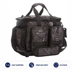Realtree Aspect Large Tackle Bag Gray Camo, Unisex, Fishing Tackle Bag and Boxes