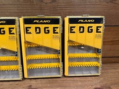 (4) Plano Edge 3700 Jigs & Bladed Jigs Tackle Box with Rustrictor PLASE600 (Qty)