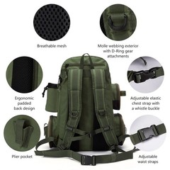 Bassdash Fishing Bag Tackle Backpack Lightweight Tactical Tackle Box Multifunc T