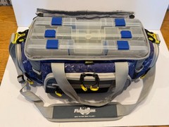 Flambeau 4007 Pro-Angler Zerust Tackle Bag Kinetic Blue w/ 3 Utility Boxes