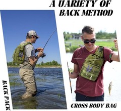 Fishing Backpack Fishing Tackle Storage Bag with Rod Holder Backpack for Outdoor