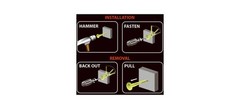 PCK-WC4-YS Hammer-in Drywall Anchors and Screws (4 Pack)