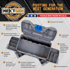 Compact Fishing Tackle Box – 4 Swing Trays & 25-Piece Starter Kit Included
