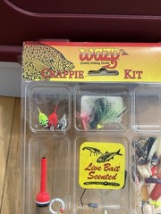 Plano One Tray Burgundy/White Tackle Box Model 6201 with Wazp Crappie Kit