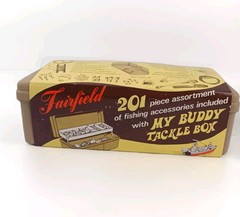 Fairfield 201 Piece Fishing Accesories My Buddy Tackle Box Vintage New