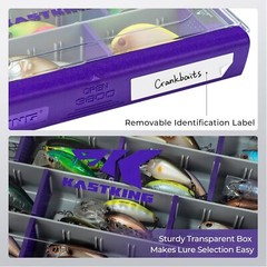 KastKing Fishing Tackle Box 3600 3700 Trays Waterproof W/Removable Dividers