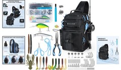 Adjustable Shoulder Fishing Sling Bag & Complete Tool Kit – Perfect for Anglers