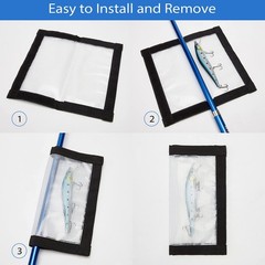 Fishing Lure Wraps Tangle Free Hook Covers Rod Protector Storage 4PK Clear