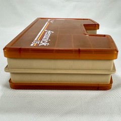 VTG Fenwick 15 Woodstream 26 Slot Double-Sided Fishing Tackle Box Orange/Tan