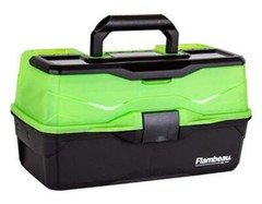 Outdoors 6383AMG Classic Tray Portable 3-Tray Tackle Box Frost Green/Black