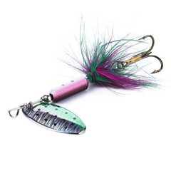 3PCS 3.5g Composite Fishing Lure with Rotating Blade and Barbed Treble Hook