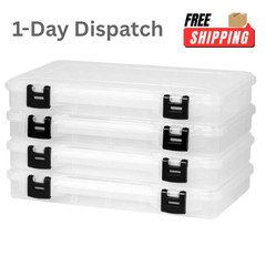 Plano 4 Pack 3700 StowAway Tackle Boxes ProLatch Clear Black