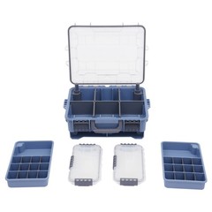 3-Layers Large Fishing Tackle Storage Box Removable Tackle Tray Utility Boxes