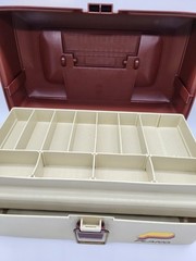 Plano Model 4200 Tackle Box 2-Tray Storage Brown/Tan – Vintage Made In USA