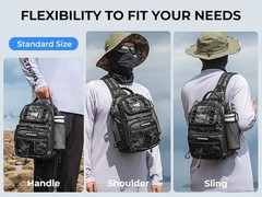 KastKing BaitSpace Fishing Sling Bag, Fishing Backpack with Rod & Beverage