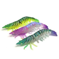 TPE Soft Lure Bait 9.5cm Lifelike Shrimp Design with Weight for Fishing