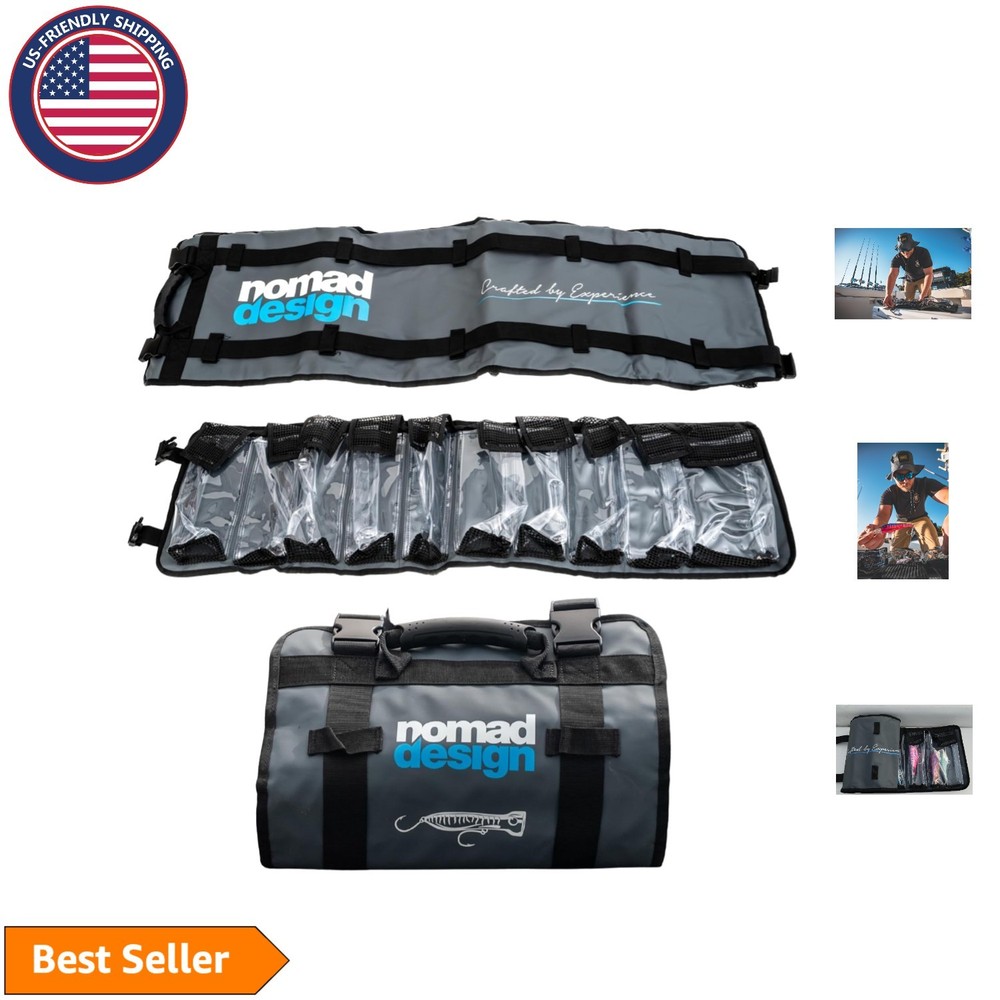 Lure Roll Large – Waterproof 10-Pocket Fish Lure Bag