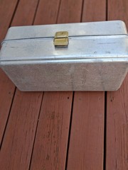 Vintage Umco Model 204-A, 3-Tier Hammered Aluminum Tackle Box