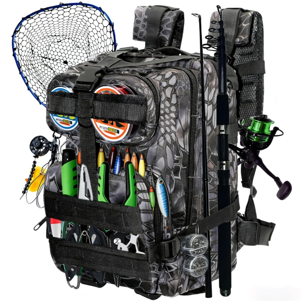 Ghanneey Lightweight Fishing Tackle 9.45 x 7.87 x 16.93 inches, Black