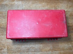 Vintage Plano 411 Tackle Box Red & Grey W/Tray