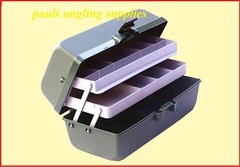Lineaeffe 2 Tray Cantilever Fishing Tackle Box Sections for hooks shot etc