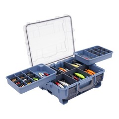3-Layers Large Fishing Tackle Storage Box Removable Tackle Tray Utility Boxes